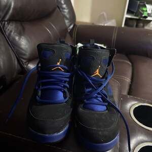 Air Jordan SC-3 High Top Basketball Shoes Black Royal Blue Orange